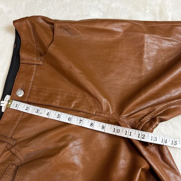 A.L.C. Brown Leather Flare Pants - Picture 11 of 12